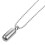 5Pcs Silver Titanium Steel Decorative Capsule Pendant Necklace 1