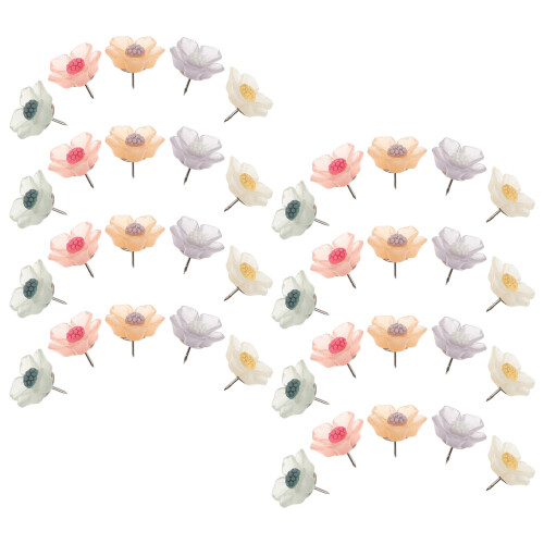 160Pièces Épingles Fleurs Résistantes Résine Métal Pour