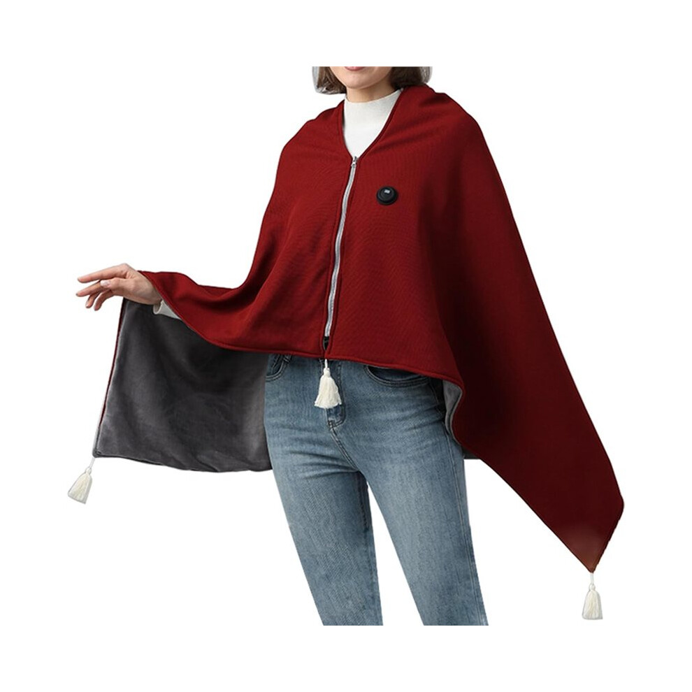 Saudism Portable Heated Blanket Usb Rechargeable Heated Blanket With Zipper 3Temp Temperature Adjustment Office Camping Home B