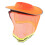 4Pièces Visière De Casque Orange Pe+nylon Protection Soleil Cou 1