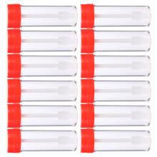 60Pcs Transparent Single-Use Stool Sample Storage Tubes for Testing