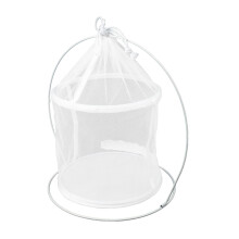 2Pcs Portable White Mesh Breeding Cage Iron Frame Observation Box