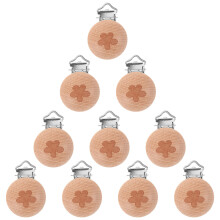50Pièces Attaches Tétine Bois Jujubier Multi-Usage Décor Bébé Maison