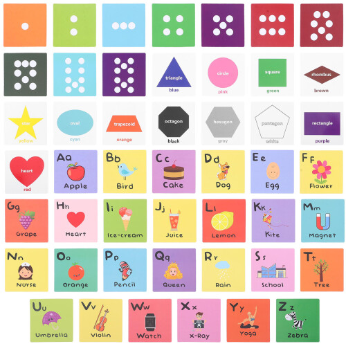 3Sets Toddler Alphabet Cards Paper Cognitive Learning Educational Game