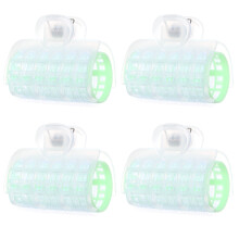 12Pcs Durable Plastic Hair Rollers for Wave Hair Curling Light Green