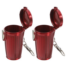 8Pièces Cendrier De Poche Rouge En Plastique Avec Extincteur