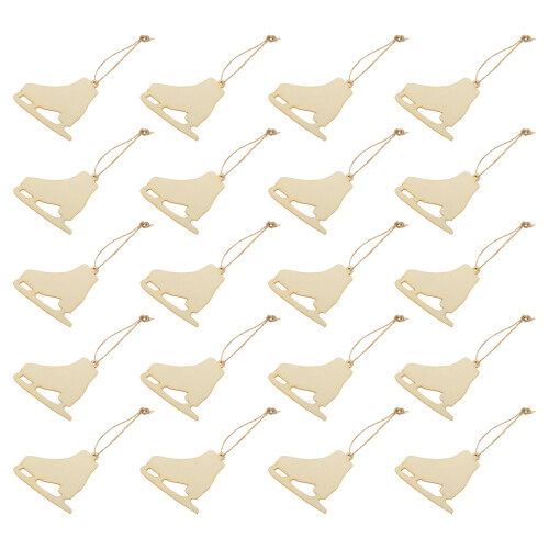 80Ensembles Décorations DIY Bois Clair Noël Pendentifs Suspendus