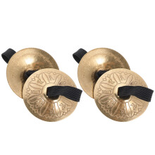 4Paires Petites Cymbales Dorées Cuivre Instrument Percussion Kids