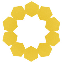 36St Gele Wall Bulletin Board Hexagon Zelfklevende Decoratie