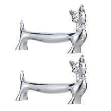 6Pièces Supports Baguettes Argentées En Alliage Design Raffiné