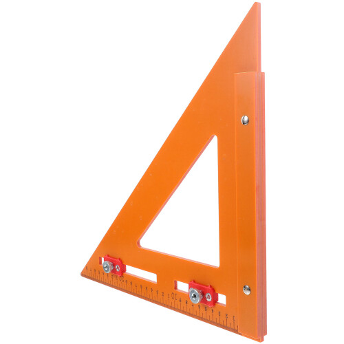 3Pièces Règle Multifonction Bois Orange Angle Droit Outil Compact 2
