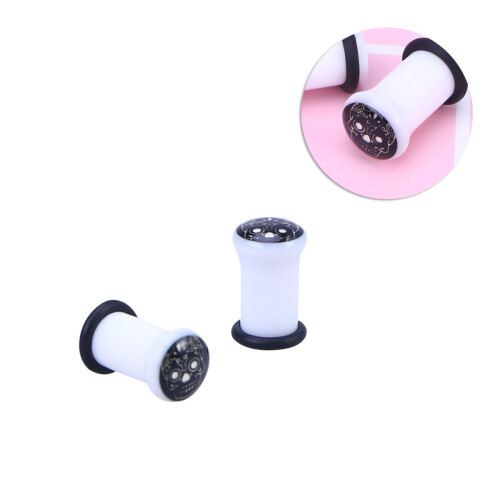2Paren Zilveren Piercing Tunnels Comfortabele Oor Expanders Feest