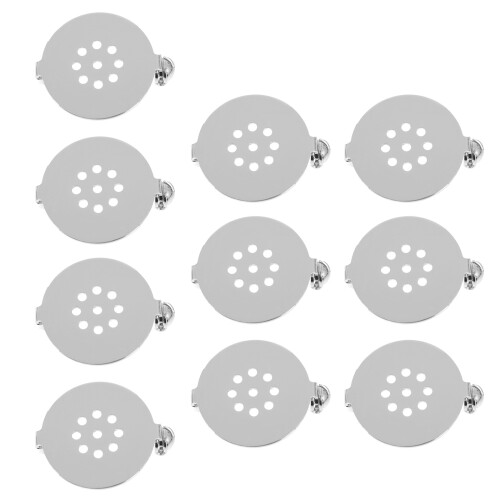 20Pcs Practical Silver Brooch Bezel Tray for Handmade Brooches