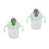 2Pièces De Rangement Avec Vert Silicone PP 5