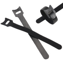 200St Haak & Lus Zwarte Kabelbinders 6 Inch Herbruikbaar Kabel Fixeren