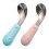 4Pièces Cuillères Dapprentissage Bébé Silicone Acier Multicolores 1
