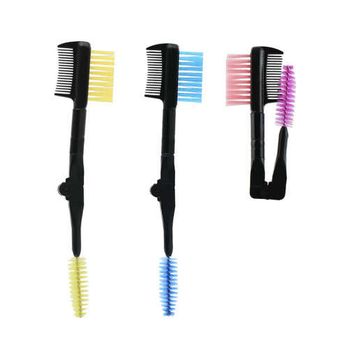 9Pièces Peigne Sourcils À Double Usage Pliable Couleurs Assorties