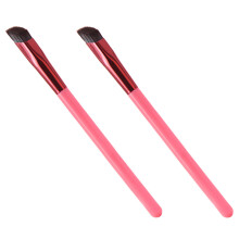 10Pièces Pinceaux Angulés Rose Pour Sourcils Et Ombres