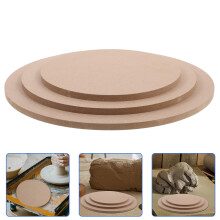 6Pièces Bases En Bois Pour Moulage Argile Polyvalentes Marron