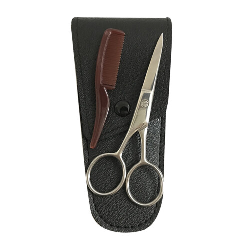 2Ensembles Ciseaux Trimming Et Sourcils Résistants En Acier Noir