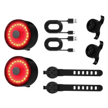 2 Pack Bike Tail Light , Bicycle Rear Light Rechargeable Bike Tail Light Waterproof Tail Light for Road Biking