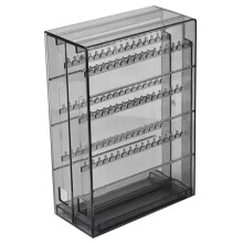 Transparenter Schmuckständer Aus Kunststoff, Aufbewahrungsbox für Halsketten, Armbänder, Ohrringe und Ohrstecker, Staubdicht