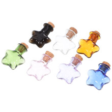7Pièces Tiny Bouteilles Verre Bouchon Liège, Pour Création DIY