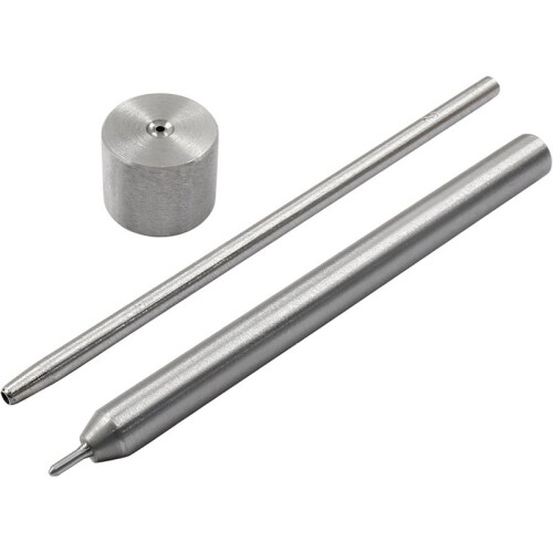 Utensile per Punzonatura di Occhielli, Punzone per Occhielli da 2 mm (Include Base e Pistone) per Tende In Tessuto e Pelle DIY
