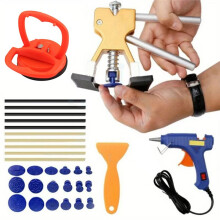 Dent Puller, 32pcs Dent Remover Tool for Car - Car Dent Puller Kit for Car Hail, Dings Damage DIY Repair EU Plug