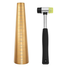 Bracelet Mandrel Sizer Set with Iron Hammer, Stainless Steel Round Bracelet Mandrel, Jewelry Making Tool