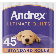 Andrex Ultimate Quilts Toilet Paper 45 Rolls