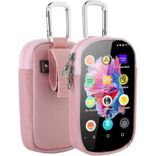 Per Lettori MP3 e MP4, con Finestra Trasparente per Riporre Cuffie, Cavi USB e Schede di Memoria (Rosa).
