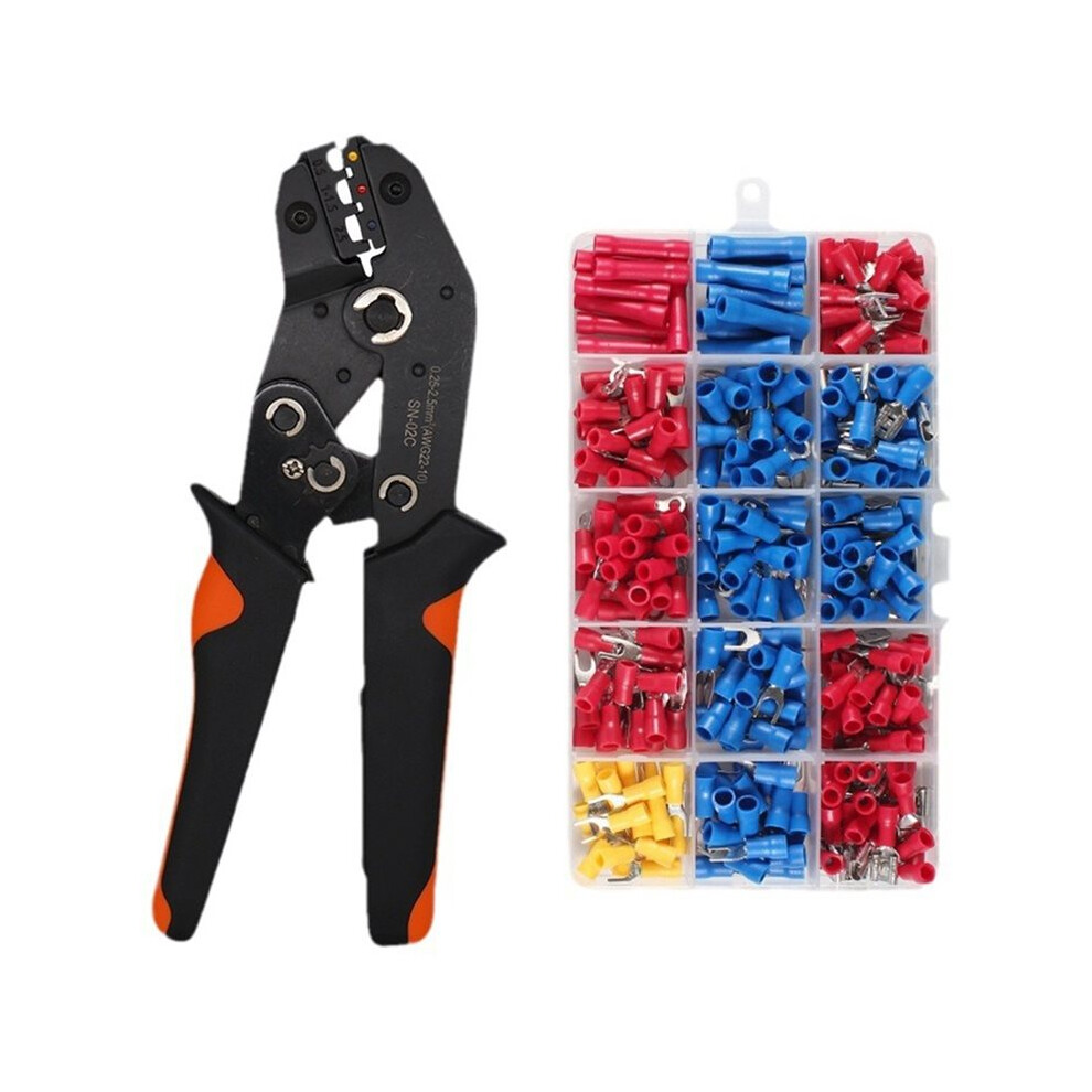 Hand Crimping Tool 0.25-2.5Mmâ² Adjustable Crimper Pliers With 280Pcs Cable Lugs Assortment Kit Wire Crimp Set 6031002598381