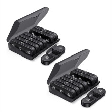 Portable Travel Pill Box Large Pill Containers, Light-Proof Pill Case for Vitamins, Medication,Supplements and Fish Oils