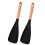Silicone Spatula Cooking Spoon - Multifunctional Kitchen Tool for Mixing, Scooping, and Serving (Black-2PC) 1