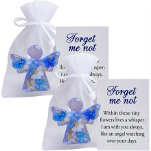 Forget Me Not Angel, Pocket Hug Keepsake with Warm Card,Guardian Angel Gifts for Bereavement Support