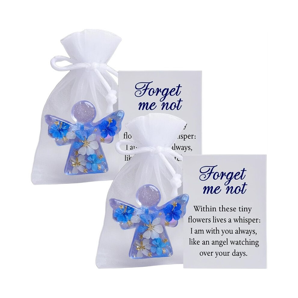 Forget Me Not Angel, Pocket Hug Keepsake with Warm Card,Guardian Angel Gifts for Bereavement Support