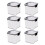6 Pack 700Ml Kitchen Food Storage Box Organizer Container Set Vacuum Lid Seal Clear Square 1