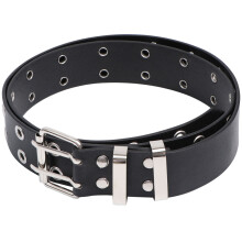 3Stk Punk Style Gürtel Damen Herren Mit Doppelreihigen Löchern