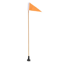 1Set Orange Kayak Safety Flag with Pole Mount Durable Marine Polyester