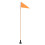 1Set Orange Kayak Safety Flag with Pole Mount Durable Marine Polyester 1