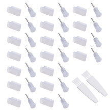 40Paren Type-C Telefoonpluggen USB Stopper Transparant, Praktisch