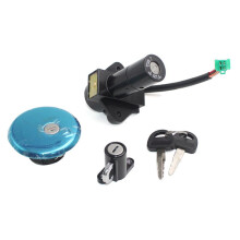 Motorcontactslot Slot Zadelslot GAS Brandstoftankdop Slot met Sleutelset voor GN250 Motoraccessoires