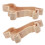 4Pièces Plateau En Bois Teckel Pour Salade, Fromages 1