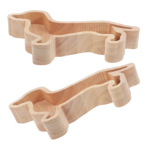 4Pièces Plateau En Bois Teckel Pour Salade, Fromages