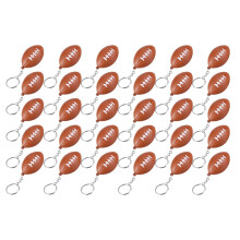 Confezione da 30 Portachiavi per Palline da Rugby per Bomboniere, Palline Antistress da Rugby, Ricompensa per il Carnevale Scolastico, Decorazioni per