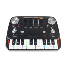 KTV Live Broadcast Sound Card Audio Recording Desktop Singing Wireless Lossless Transmission Plug and Voice Changer