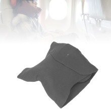 Almohada de viaje para avión 82 x 20 cm gris ABS+felpa