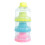 3Pcs Milk Powder Dispenser 3-Layer Stackable Multi-Color Food Grade PP 1