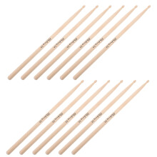 12Paires Baguettes Percussion 5A Bois D'érable Légères Pour Débutants
